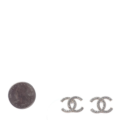 Chanel Crystal CC Earrings Light Gold 2 of 4