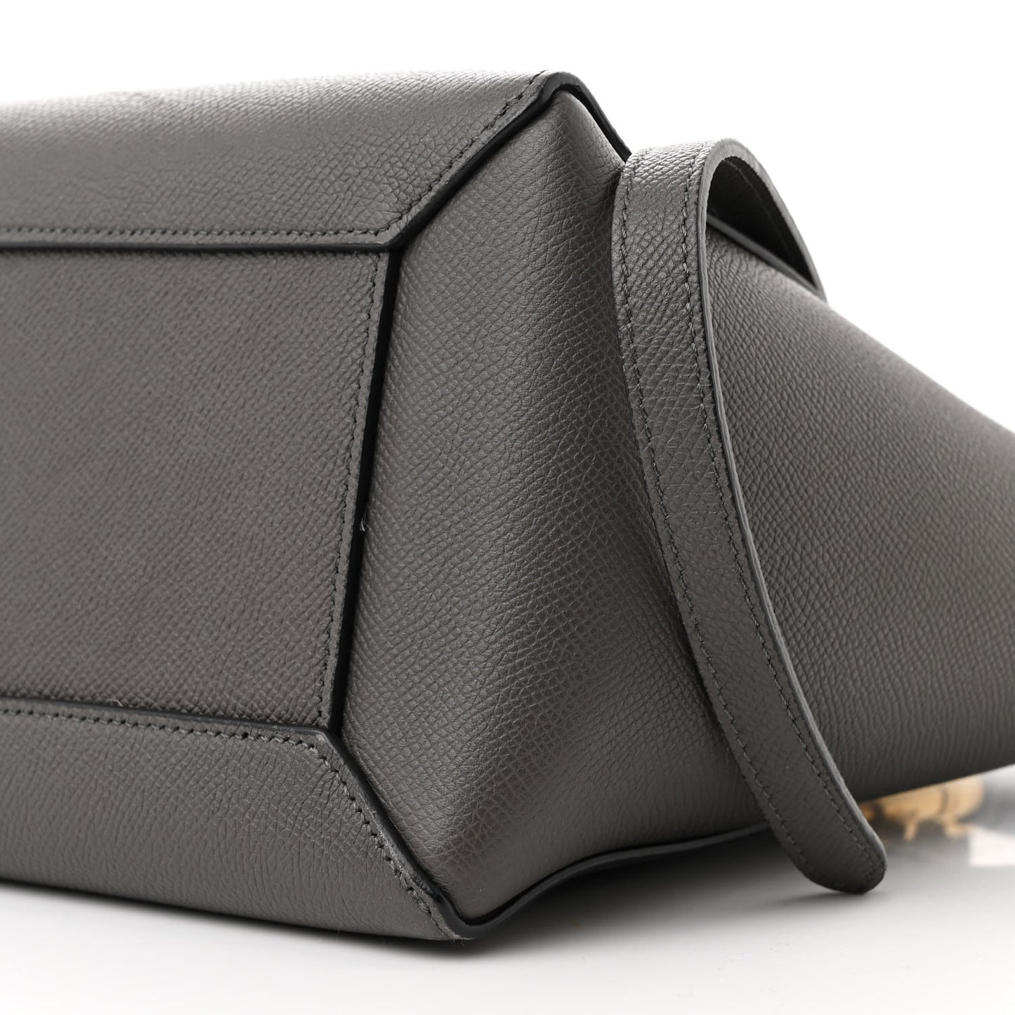 Baby Grained Calfskin Micro Belt Bag Grey