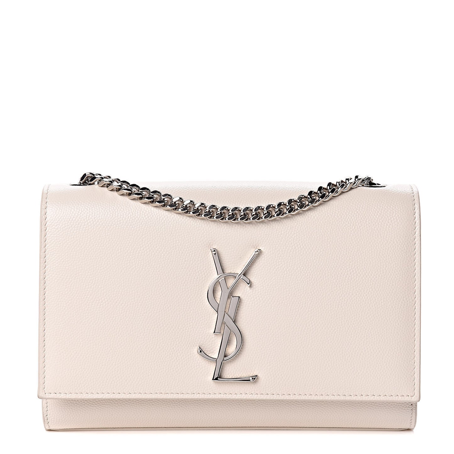 Grain De Poudre Small Monogram Kate Satchel Icy White