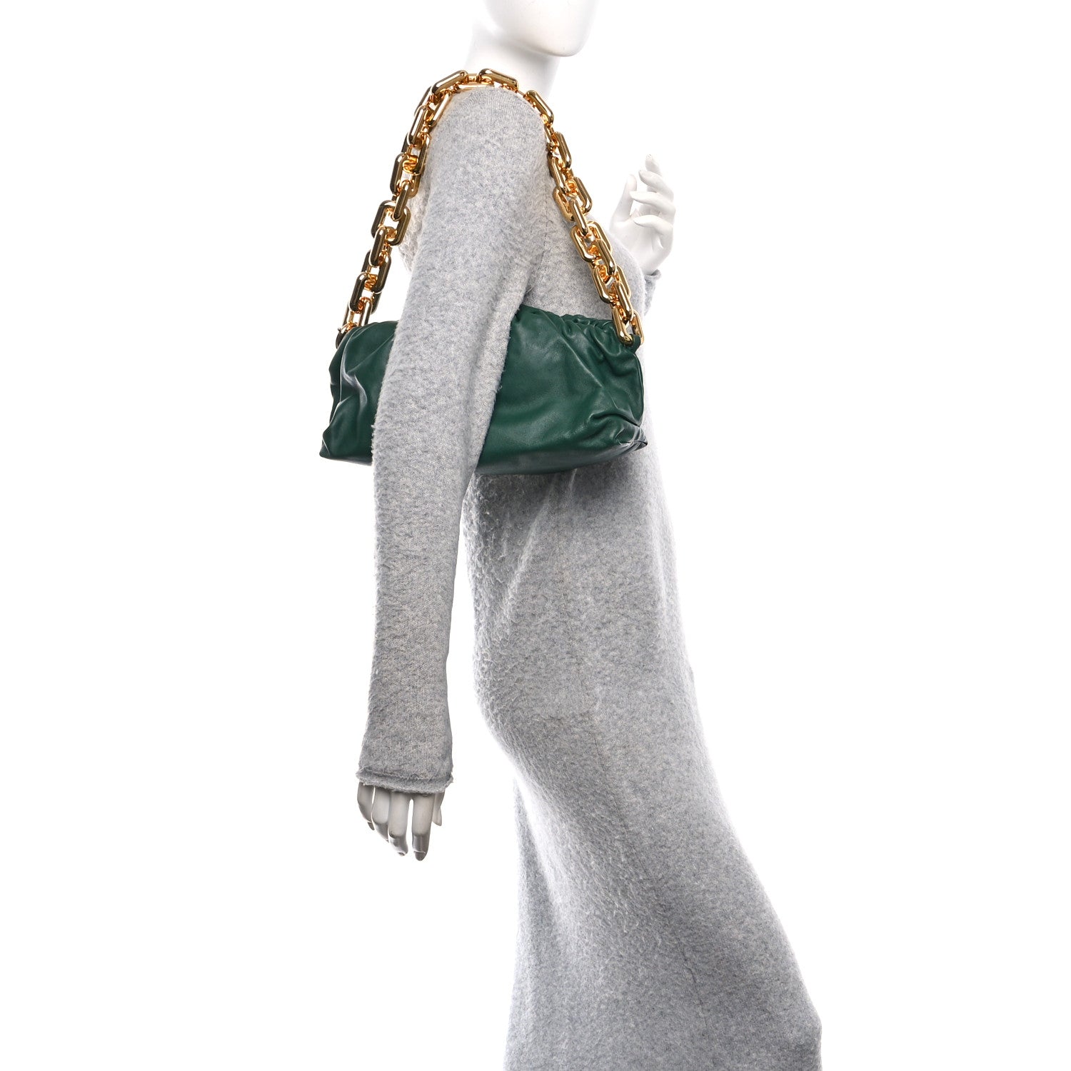 Bottega Veneta Calfskin The Pouch Chain Raintree 3 of 10