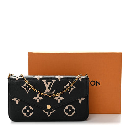 Louis Vuitton Empreinte Monogram Giant Felicie Pochette Black Beige 12 of 12