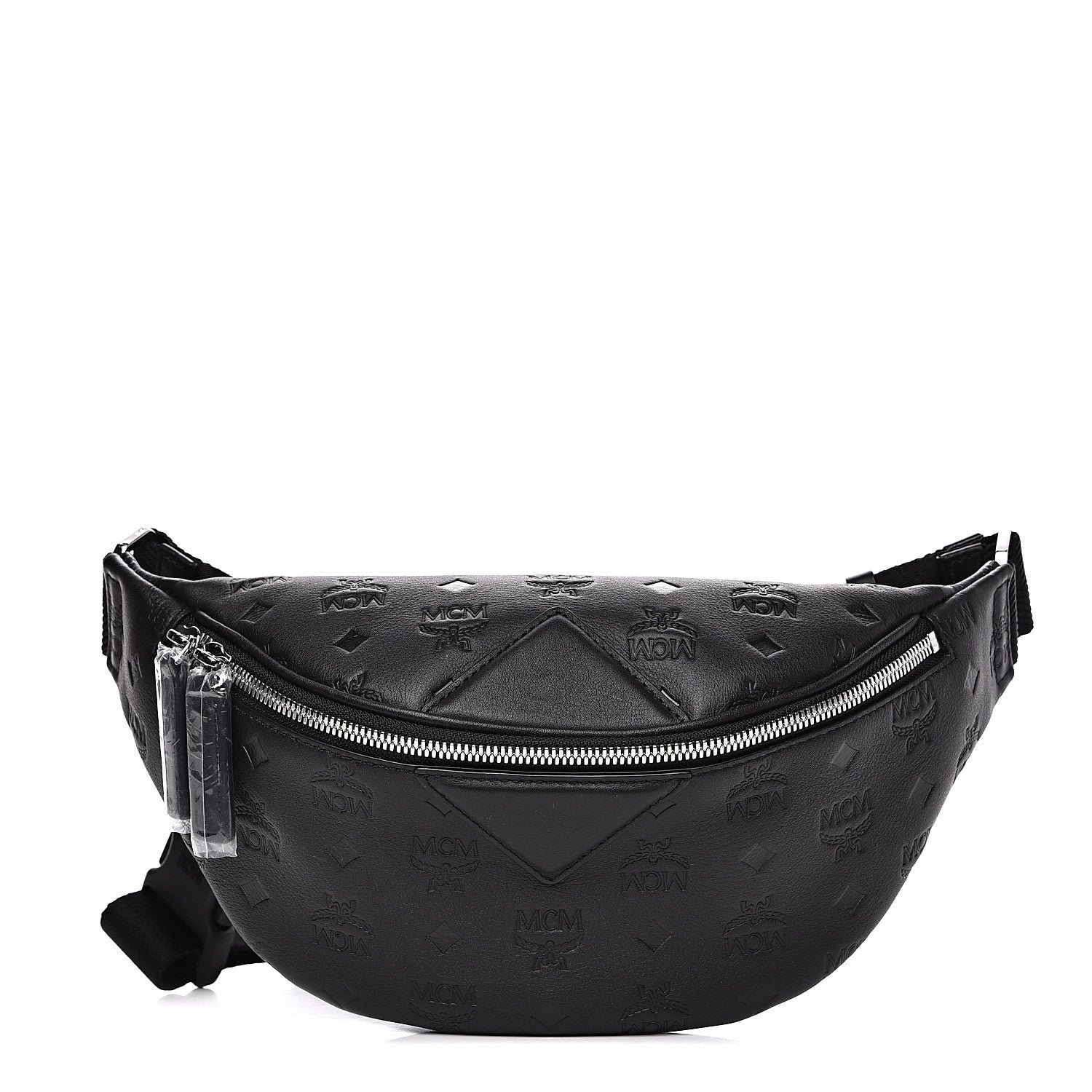 MCM Calfskin Ottomar Monogram Small Belt Bag Black 1 of 8