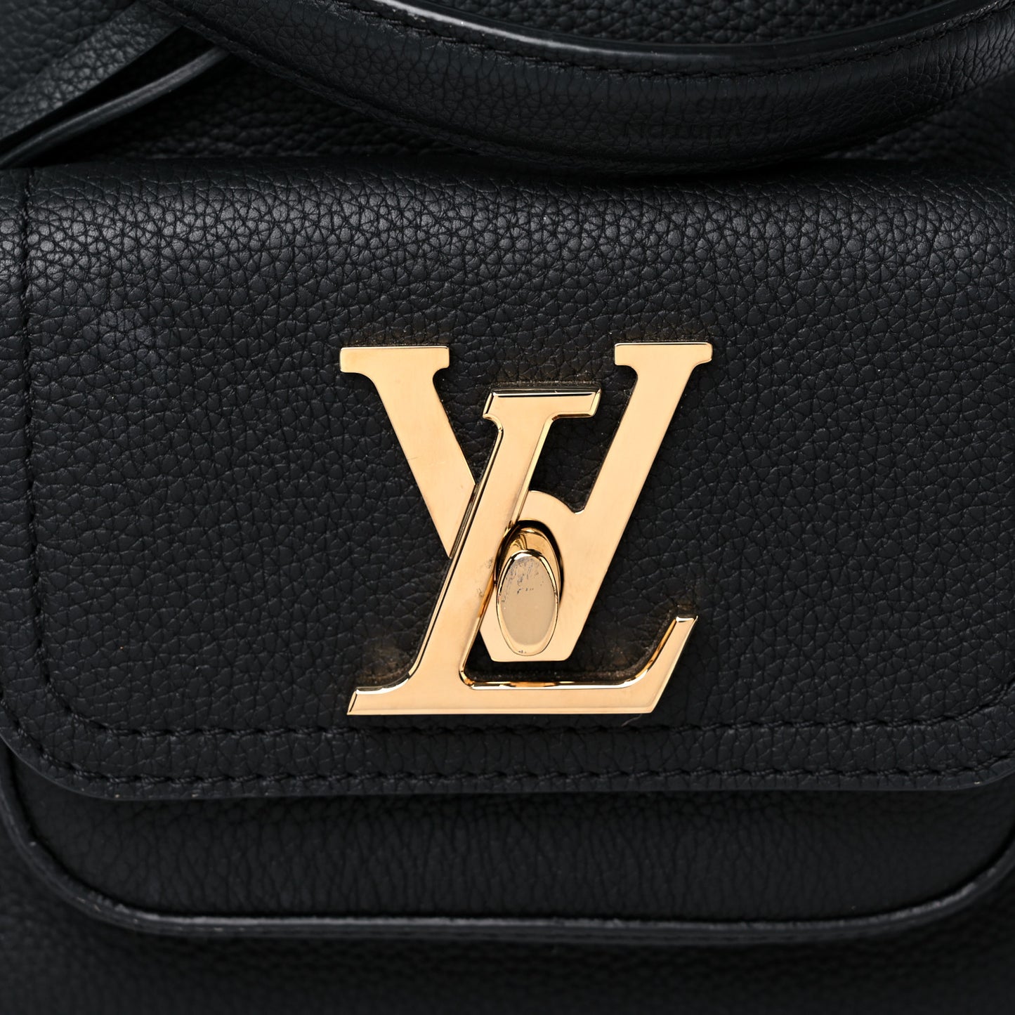 Calfskin Lockme Bucket MM Black