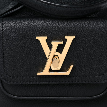 Louis Vuitton Calfskin Lockme Bucket MM Black 11 of 12