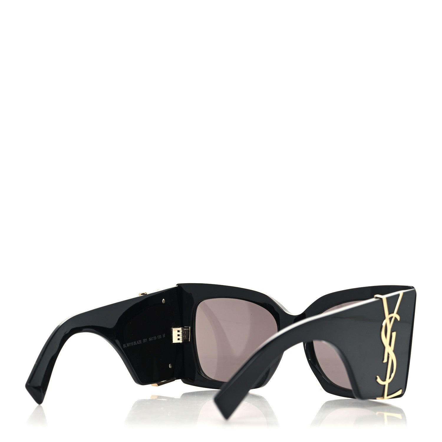 Saint Laurent Acetate Blaze Sunglasses SL M119 Black 4 of 8