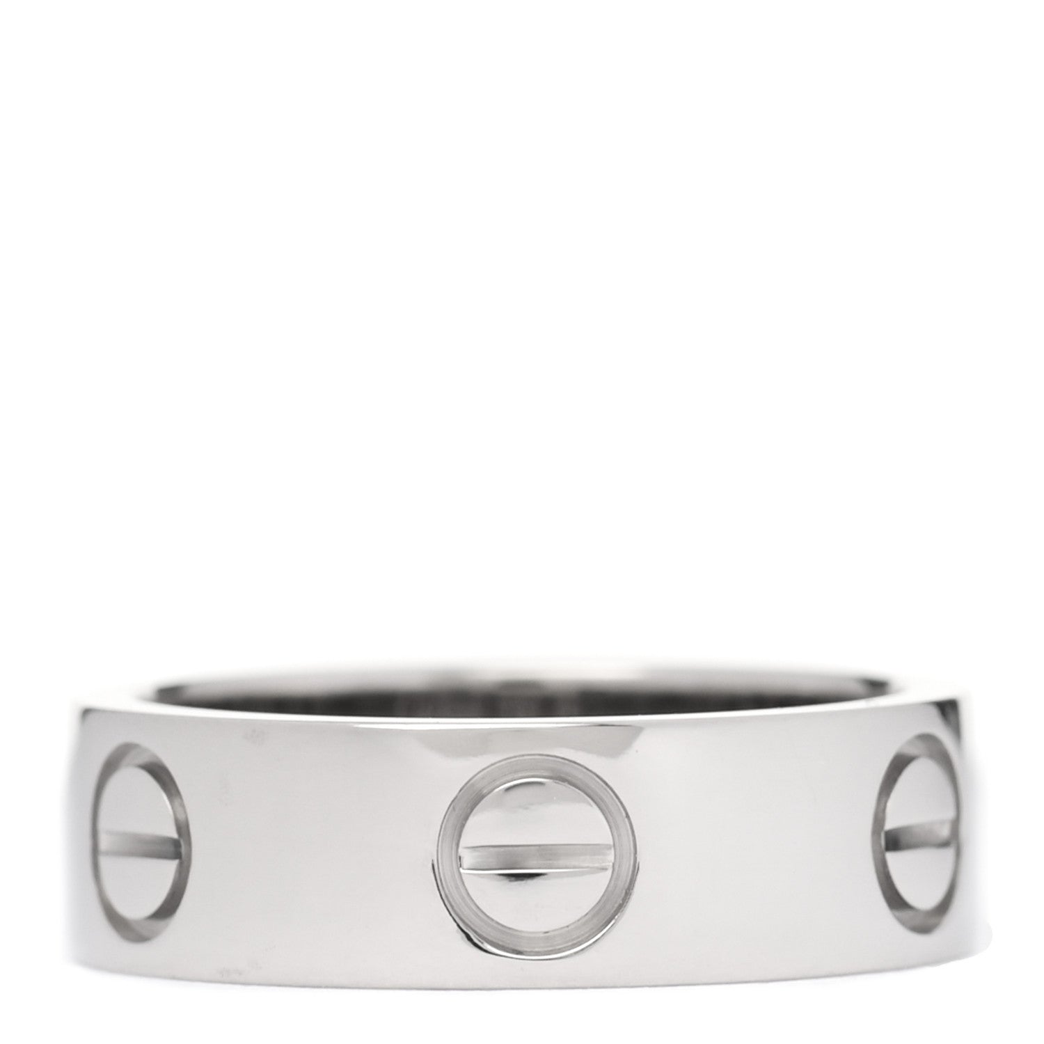 Cartier 18K White Gold 5.5mm LOVE Ring 50 5.25 3 of 4