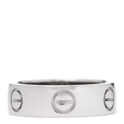 Cartier 18K White Gold 5.5mm LOVE Ring 50 5.25 3 of 4