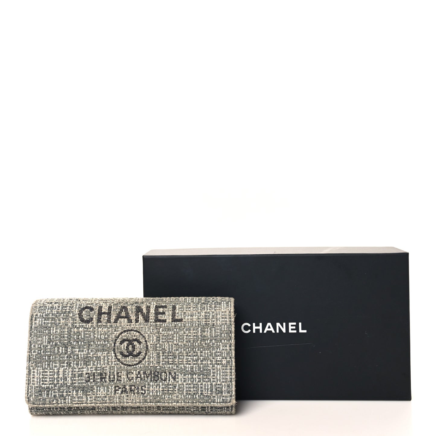 Canvas Deauville Flap Wallet Grey