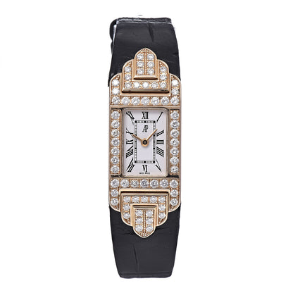 Audemars Piguet 18K Rose Gold Crocodile Diamond 14.5mm Charleston Quartz Watch 67028OR.Z Z.A002XX.0 1 1 of 8