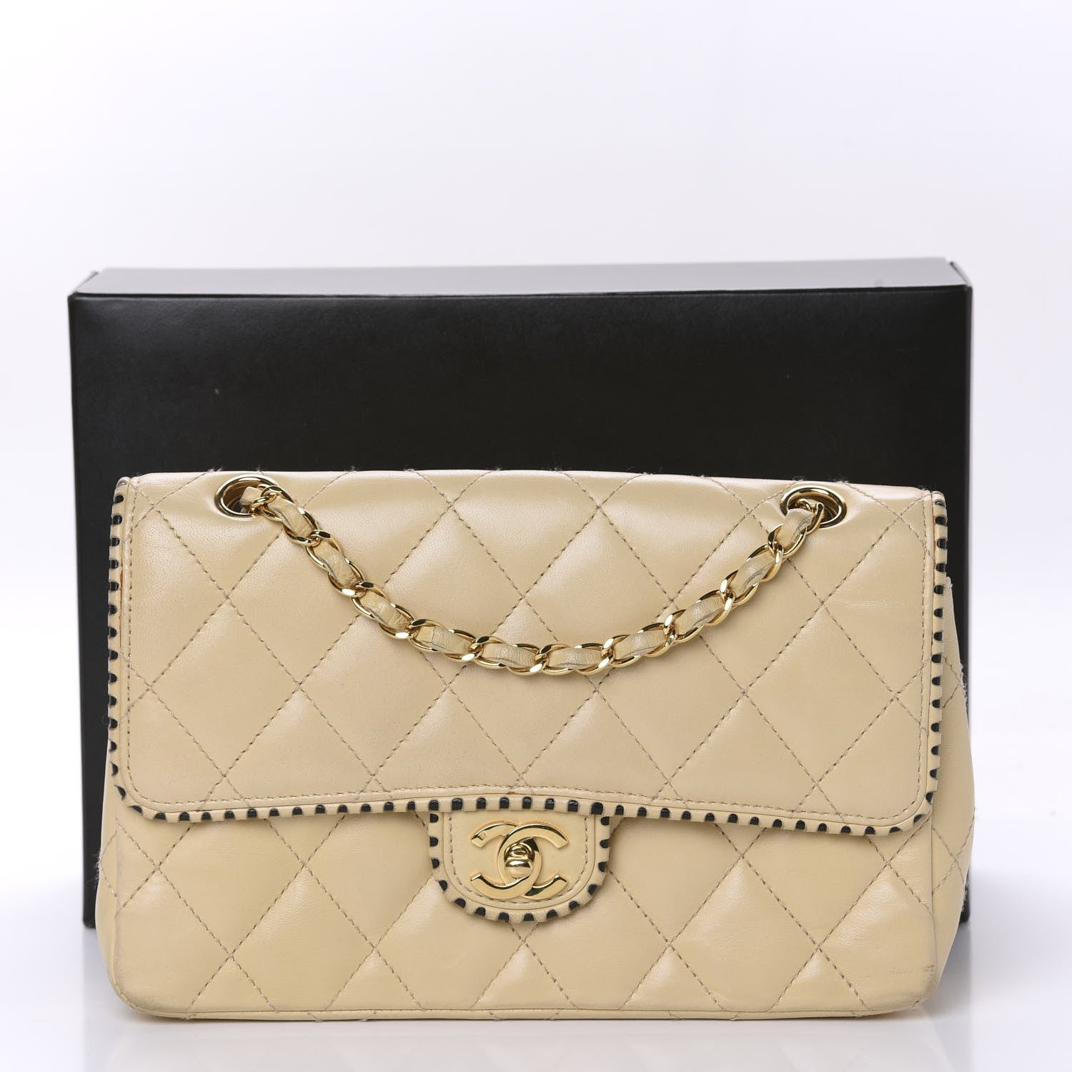 Chanel Lambskin Quilted Small Single Flap Beige 16 of 16