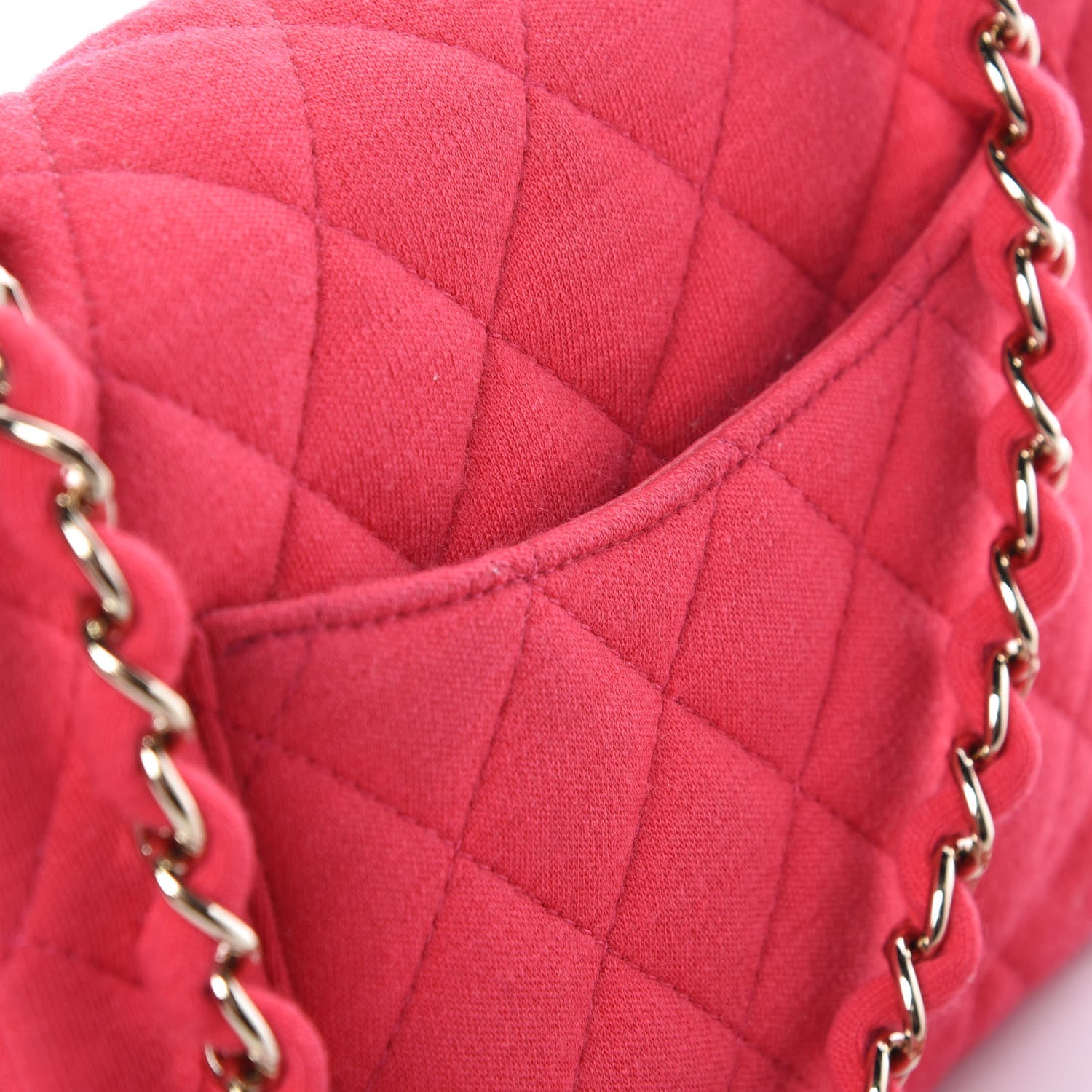 Chanel Jersey Quilted Mini Rectangular Flap Pink 10 of 10