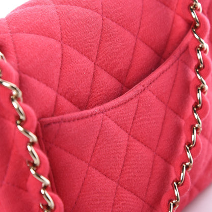 Chanel Jersey Quilted Mini Rectangular Flap Pink 10 of 10