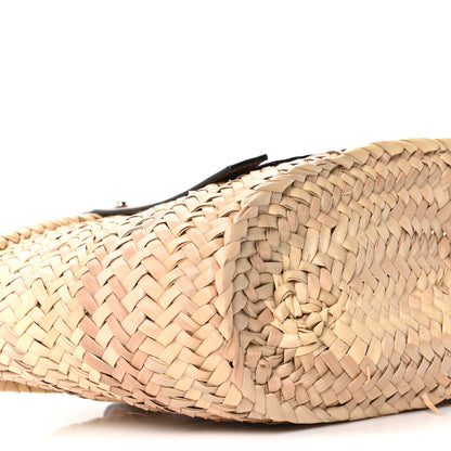 Loewe Raffia Small Basket Tote Bag Natural Tan 9 of 10