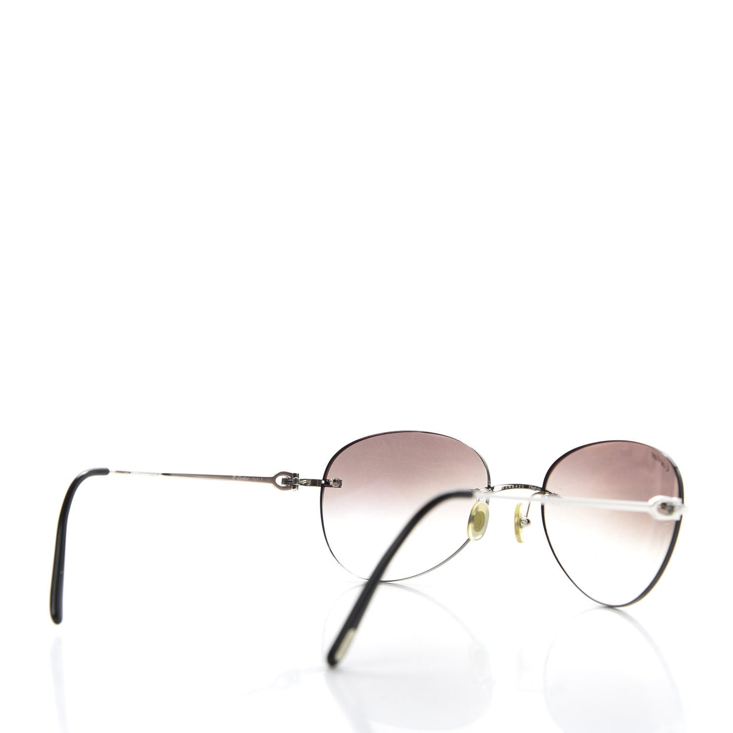 Frameless Rectangular Acetate Sunglasses Grey
