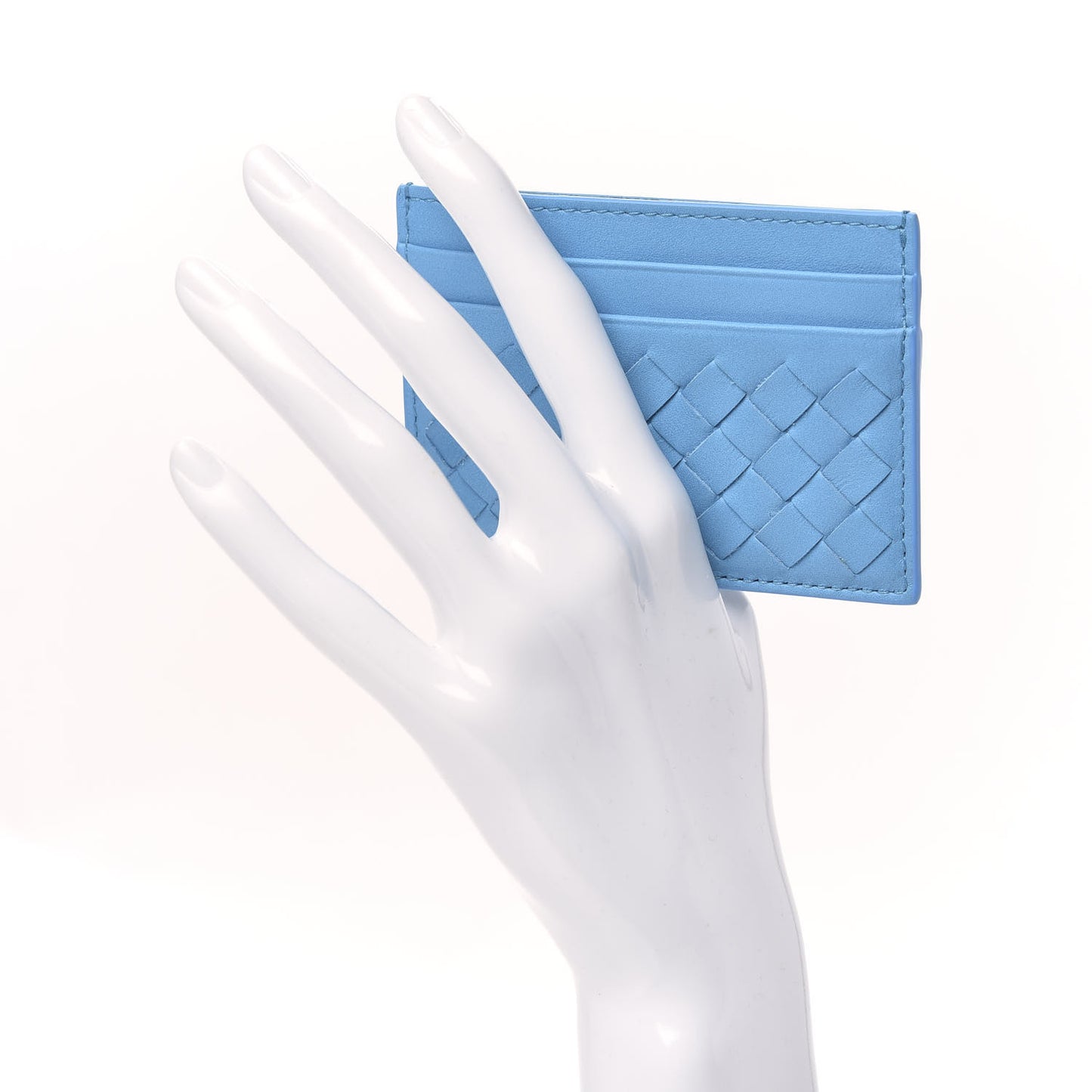 Nappa Intrecciato Card Holder Swimming Pool