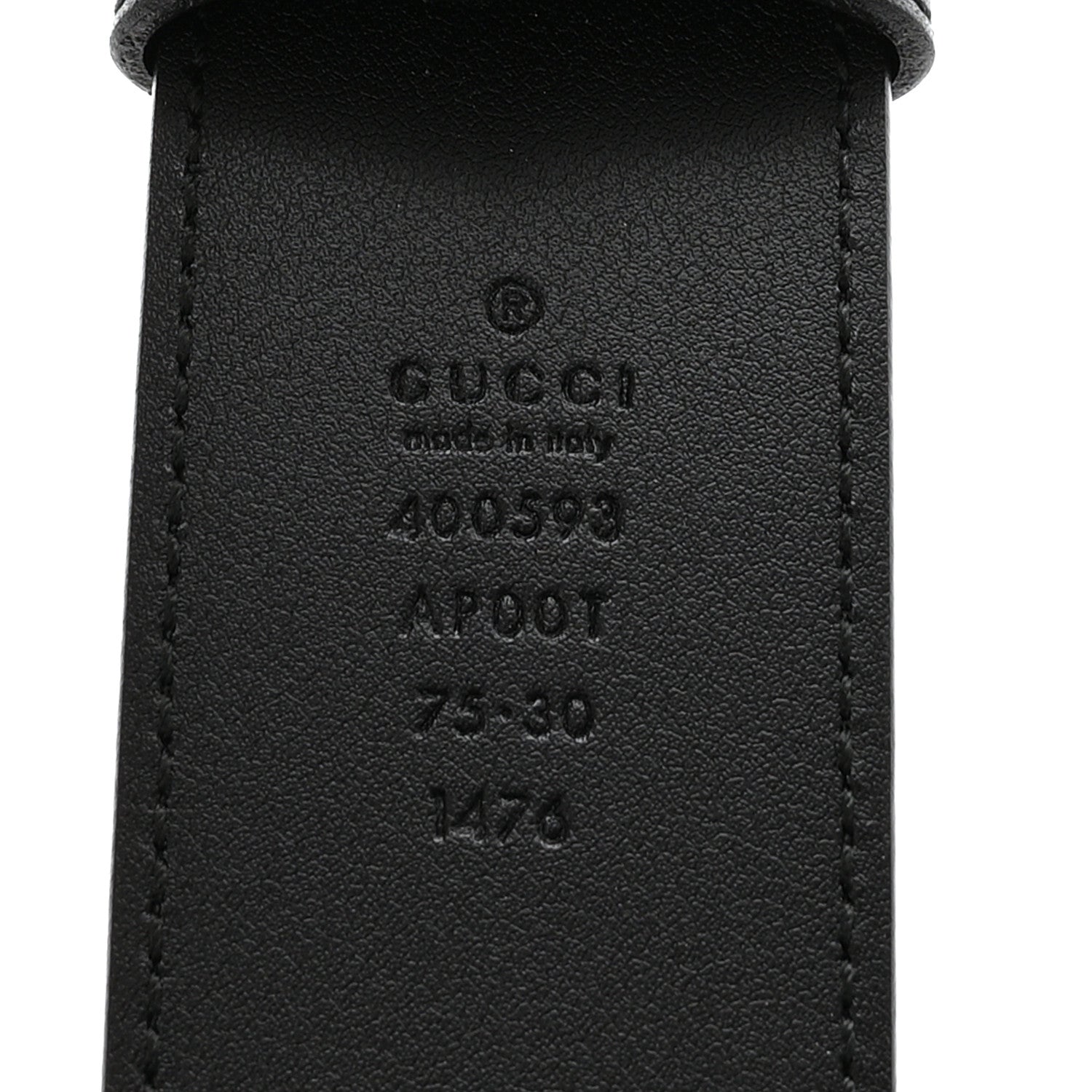 Gucci Calfskin Double G 40mm Belt 75 30 Black 5 of 5