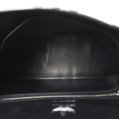 Balenciaga X ADIDAS Shiny Box Calfskin Medium Hourglass Top Handle Bag Black White 5 of 9