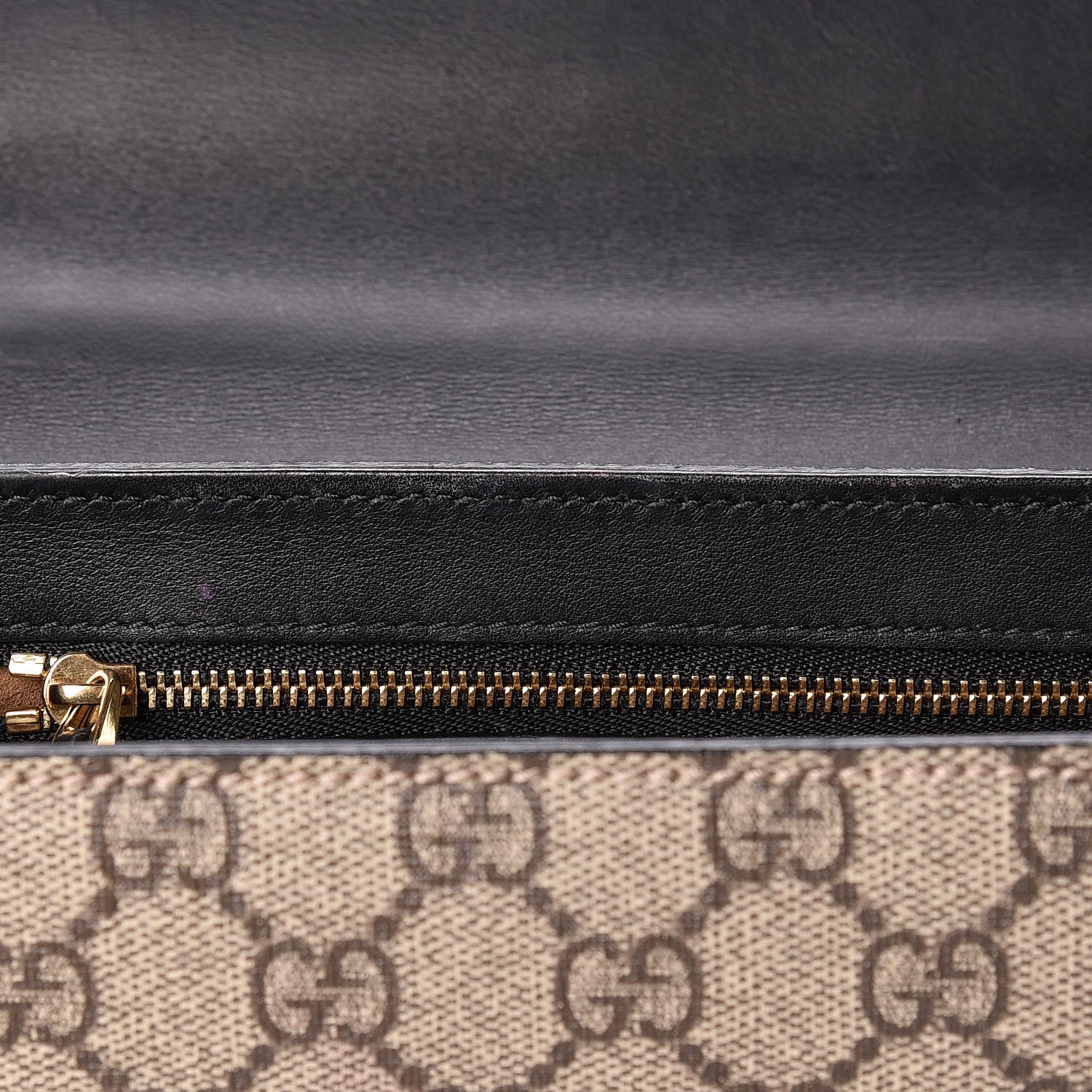 Gucci GG Supreme Monogram Calfskin Medium Padlock Shoulder Bag Beige Black Cuir 13 of 22
