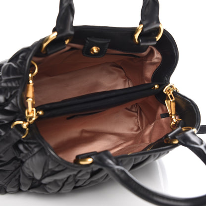 Miu Miu Nappa Matelasse Lux Mini Crossbody Tote Nero Black 6 of 8