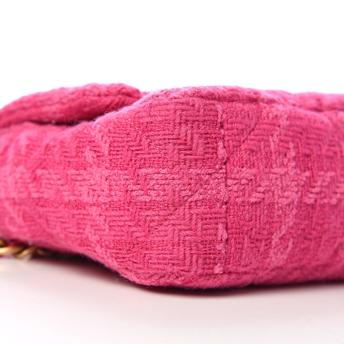 Tweed Quilted Medium 19 Flap Pink