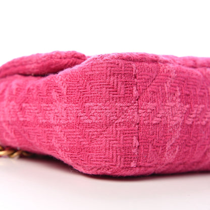Chanel Tweed Quilted Medium 19 Flap Pink 7 of 10