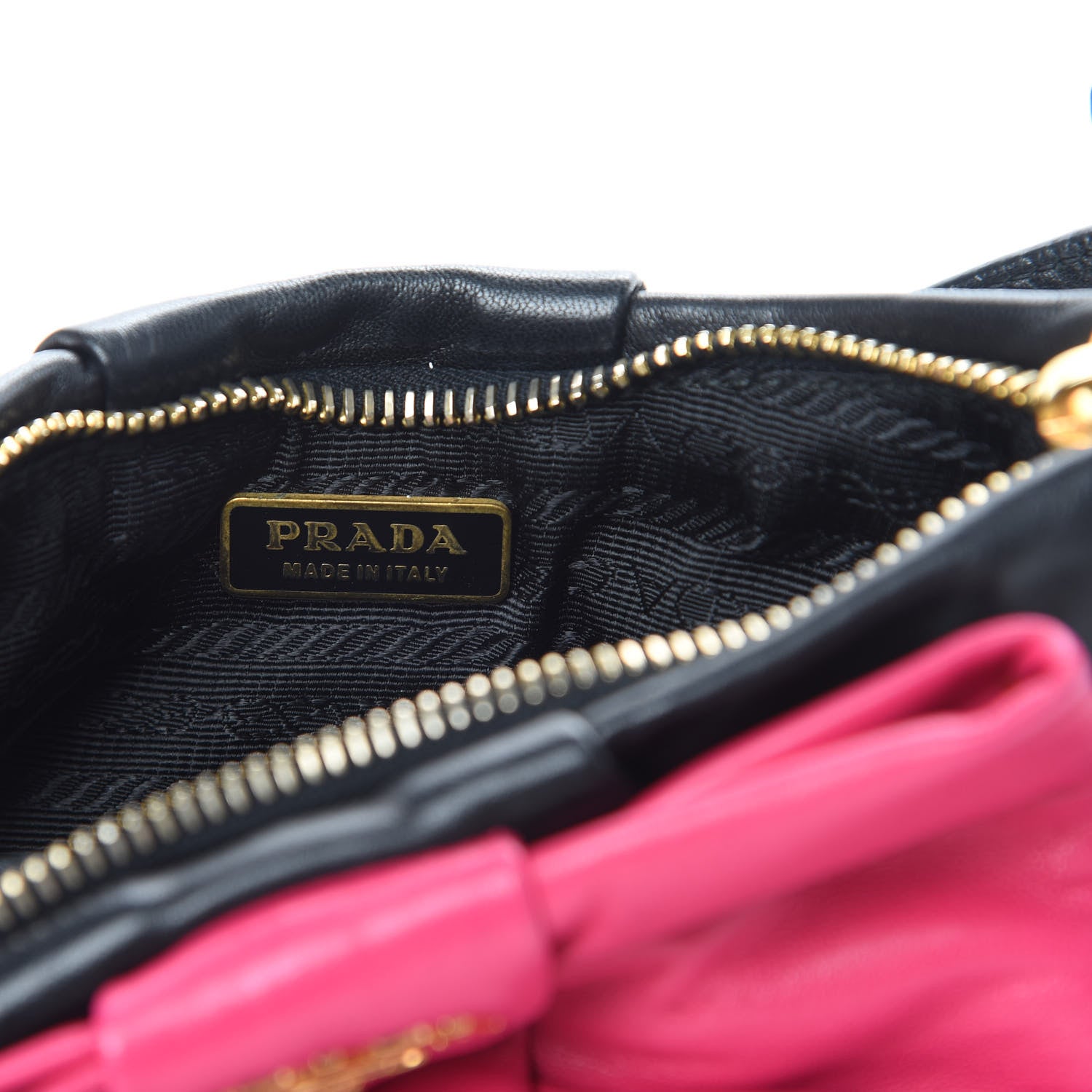 Prada Nappa Fiocco Bow Pochette Black Peonia 6 of 11
