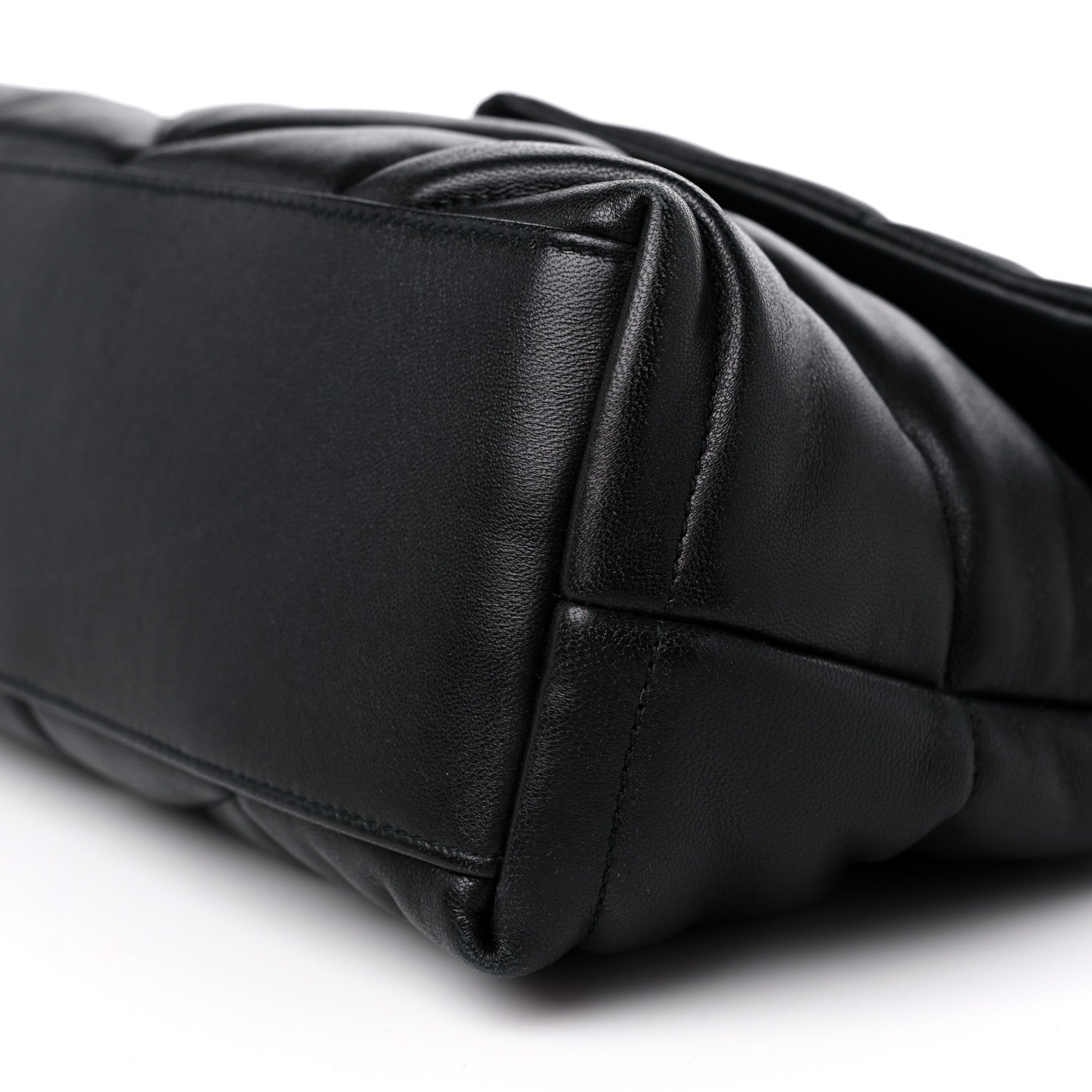 Saint Laurent Lambskin Quilted Small Loulou Puffer Monogram Chain Satchel Black 10 of 10
