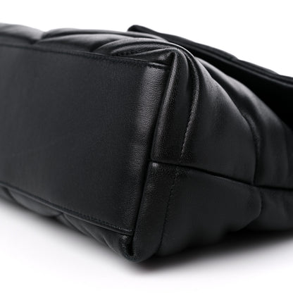 Saint Laurent Lambskin Quilted Small Loulou Puffer Monogram Chain Satchel Black 10 of 10