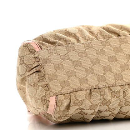 Gucci Monogram Medium D Gold Ring Hobo Pink 14 of 15