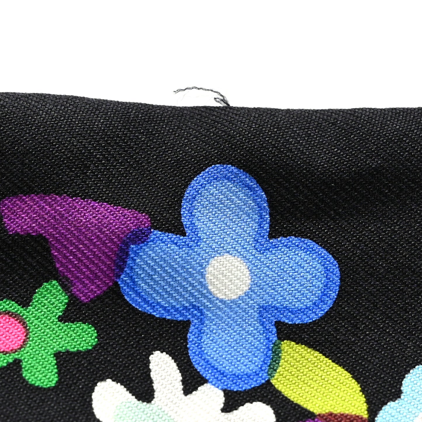 Silk Floral Multicolor Bandeau Black