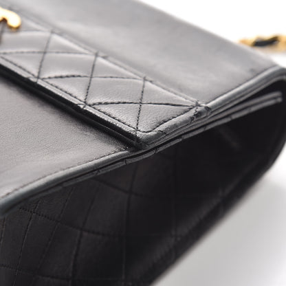 Chanel Lambskin Quilted Shoulder Flap Bag Black 17 of 34