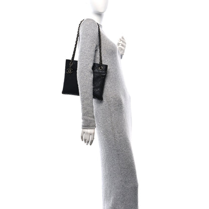 Chanel Calfskin Wild Stitch Small Shopping Tote Black 2 of 10