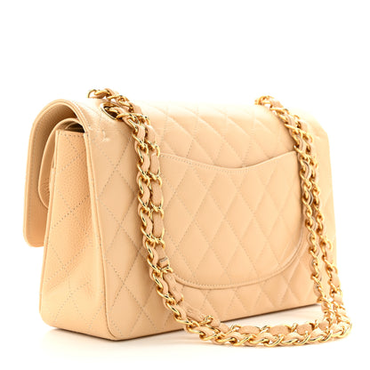 Chanel Caviar Quilted Medium Double Flap Beige Clair 3 of 12
