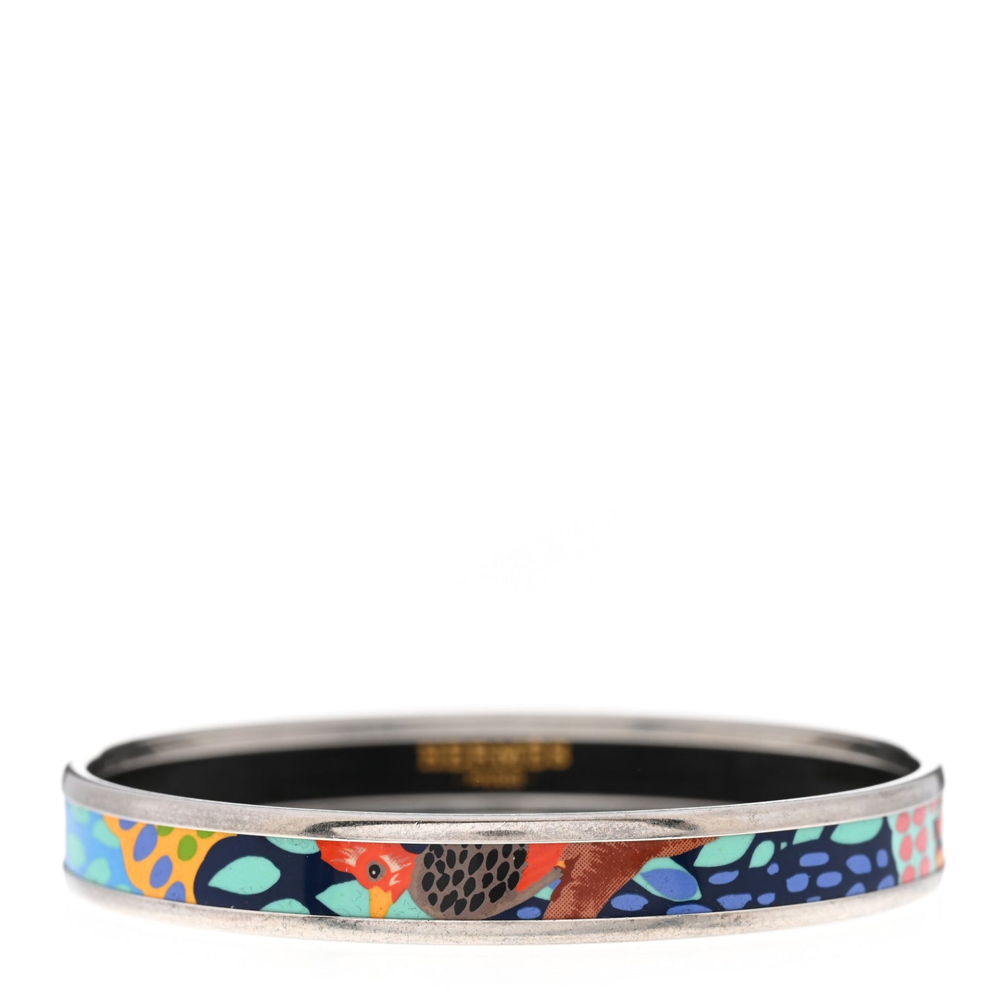 Enamel Printed Narrow Jungle Of Eden Bracelet 65 Pierres et Cactus