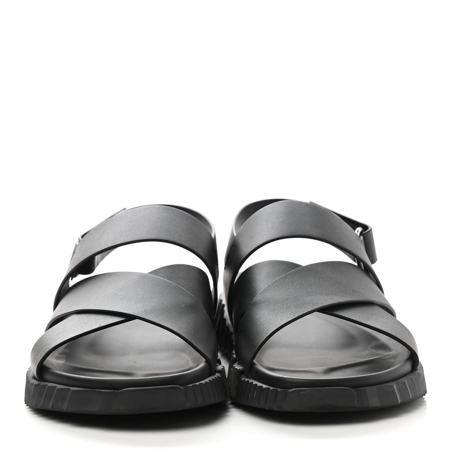 Calfskin Goatskin Mens Electric Sandals 41 Black