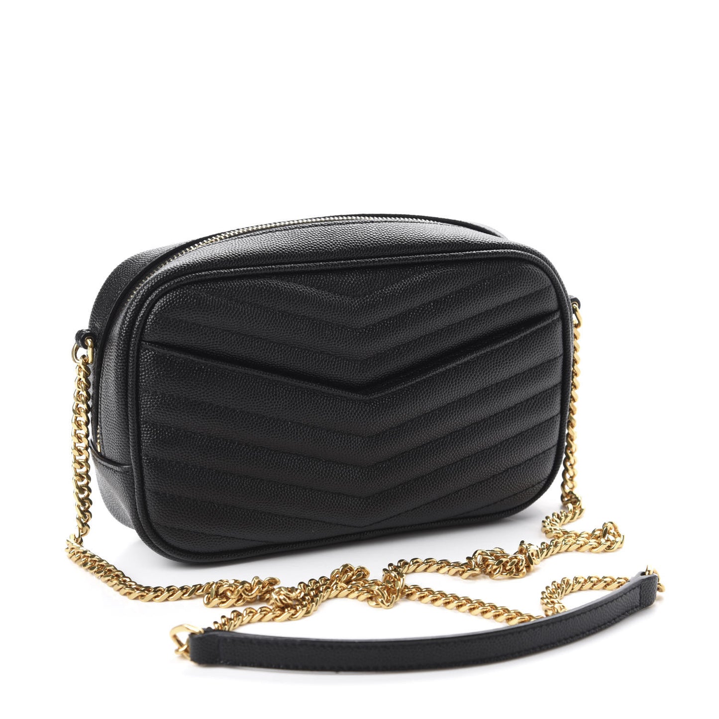 Grain De Poudre Matelasse Monogram Mini Lou Camera Bag Black