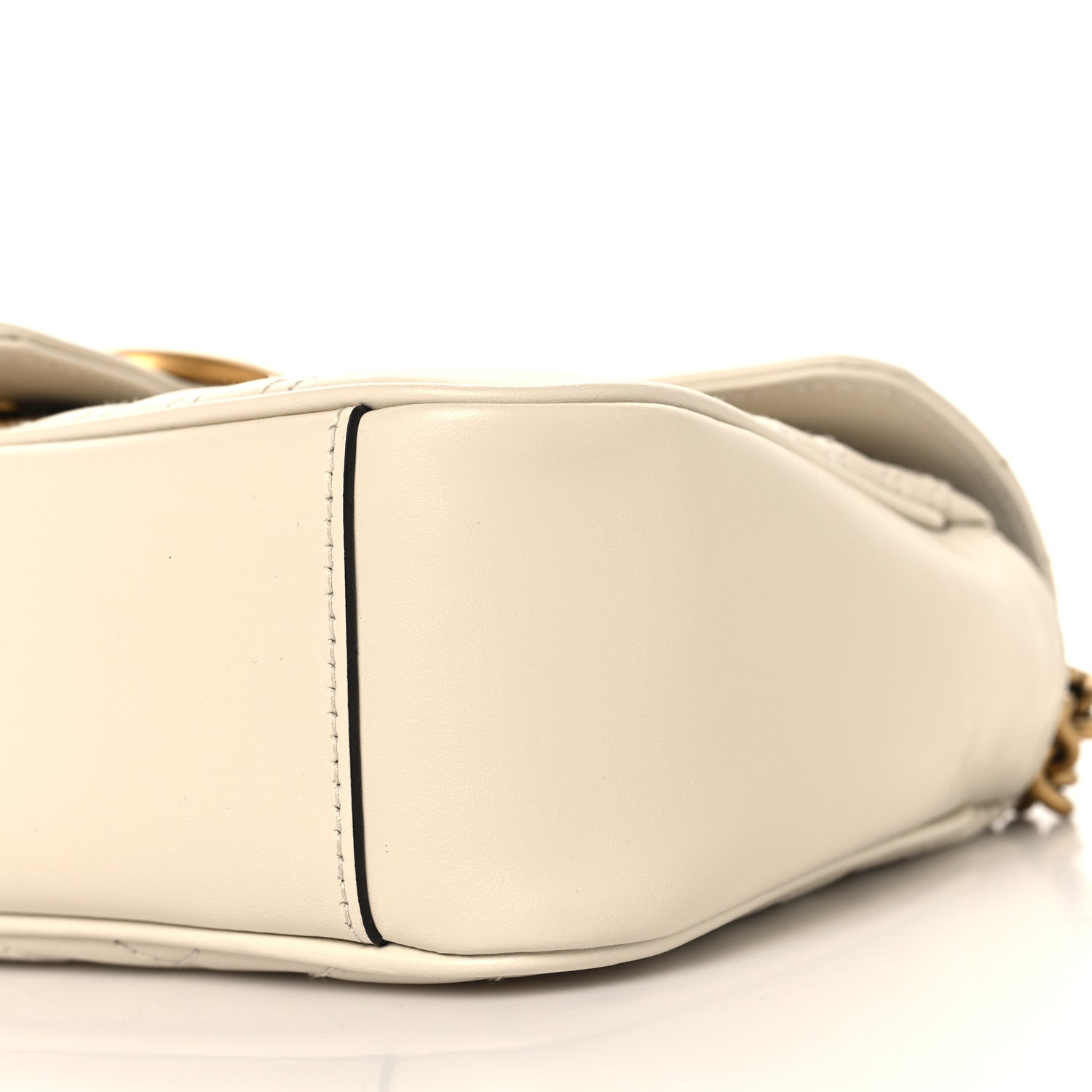 Gucci Calfskin Matelasse Small GG Marmont Shoulder Bag White 10 of 10