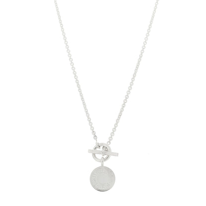 Hermes Sterling Silver Amulettes H Confettis Pendant Necklace 1 of 4