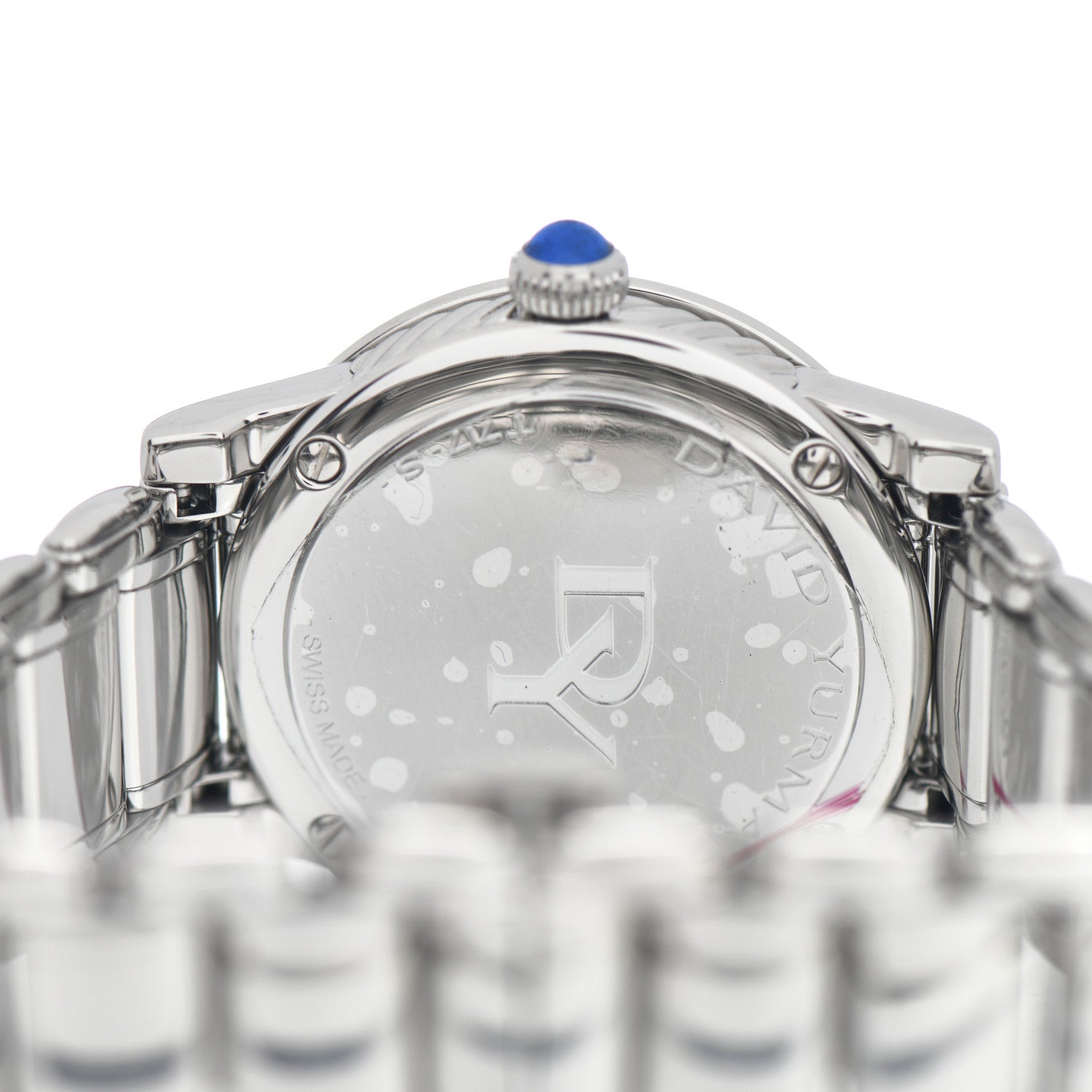 David Yurman Stainless Steel Diamond Bezel Mother of Pearl 30mm Classic Quartz Watch 4 of 5