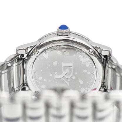 David Yurman Stainless Steel Diamond Bezel Mother of Pearl 30mm Classic Quartz Watch 4 of 5