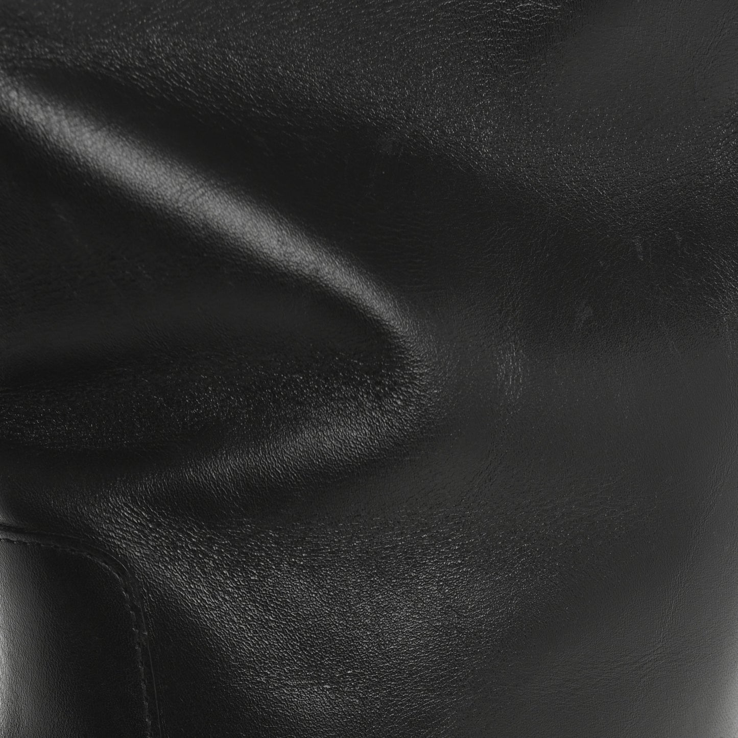 Calfskin Heritage Flat High Boots 37.5 Black