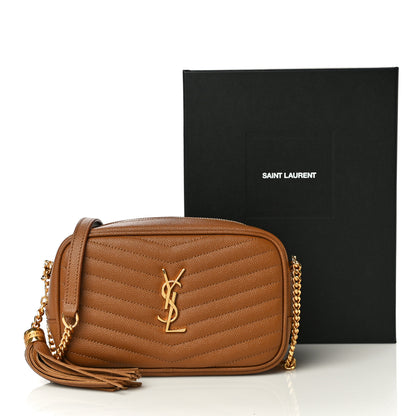 Saint Laurent Grain De Poudre Matelasse Monogram Mini Lou Camera Bag Dark Natural 11 of 11