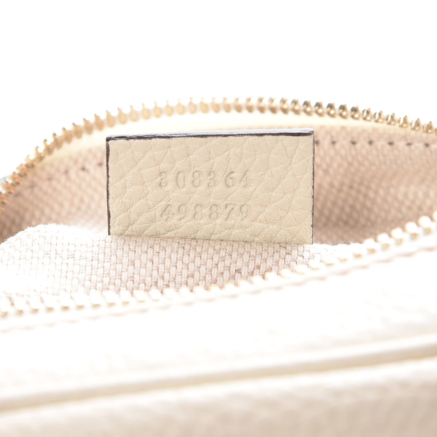 Pebbled Calfskin Small Soho Disco Bag Off White