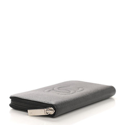 Chanel Caviar Large Timeless CC Zip Around Wallet Black 4 of 9