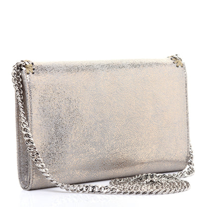 Stella McCartney Metallic Shaggy Deer Falabella Wallet on Chain Silver 3 of 10