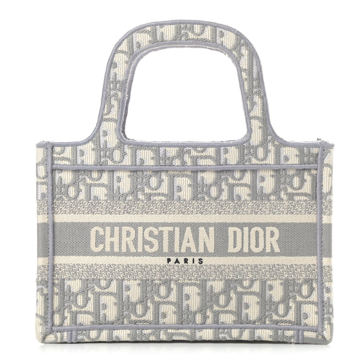 Christian Dior Oblique Mini Book Tote Grey Multicolor 1 of 11