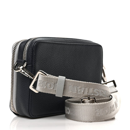 Christian Dior Calfskin Double Zip Crossbody Blue Grey 3 of 8