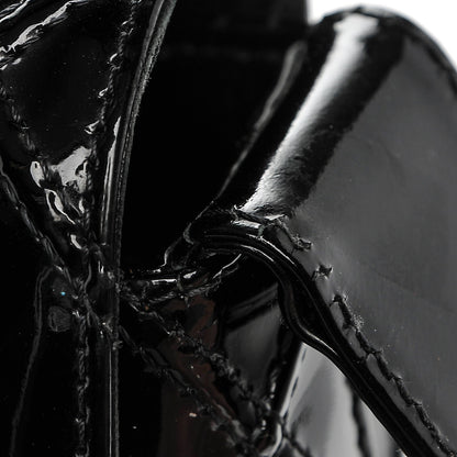 Chanel Patent Stitched Shoulder Flap Bag Black 10 of 12