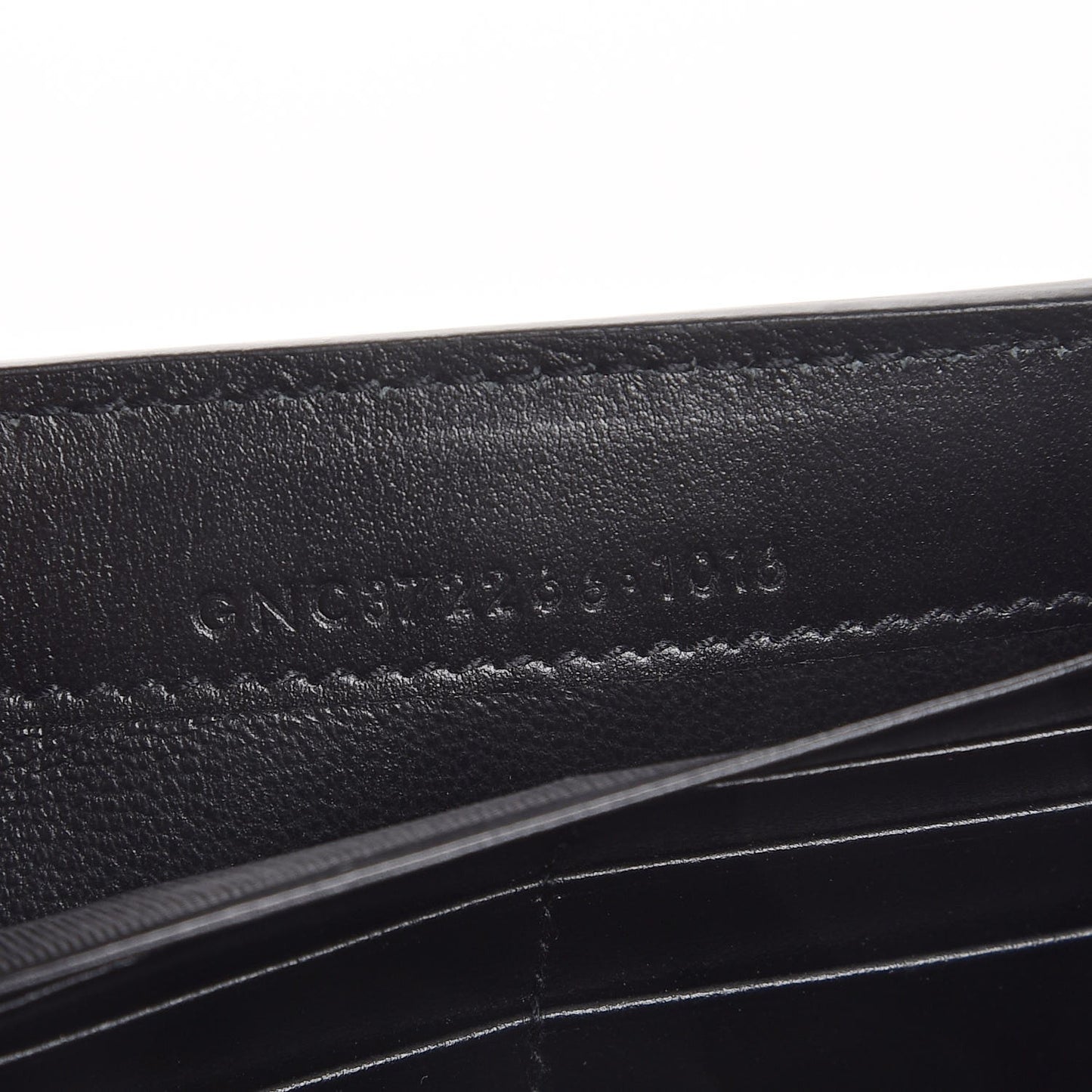 Calfskin Crocodile Embossed Large Monogram Flap Wallet Black