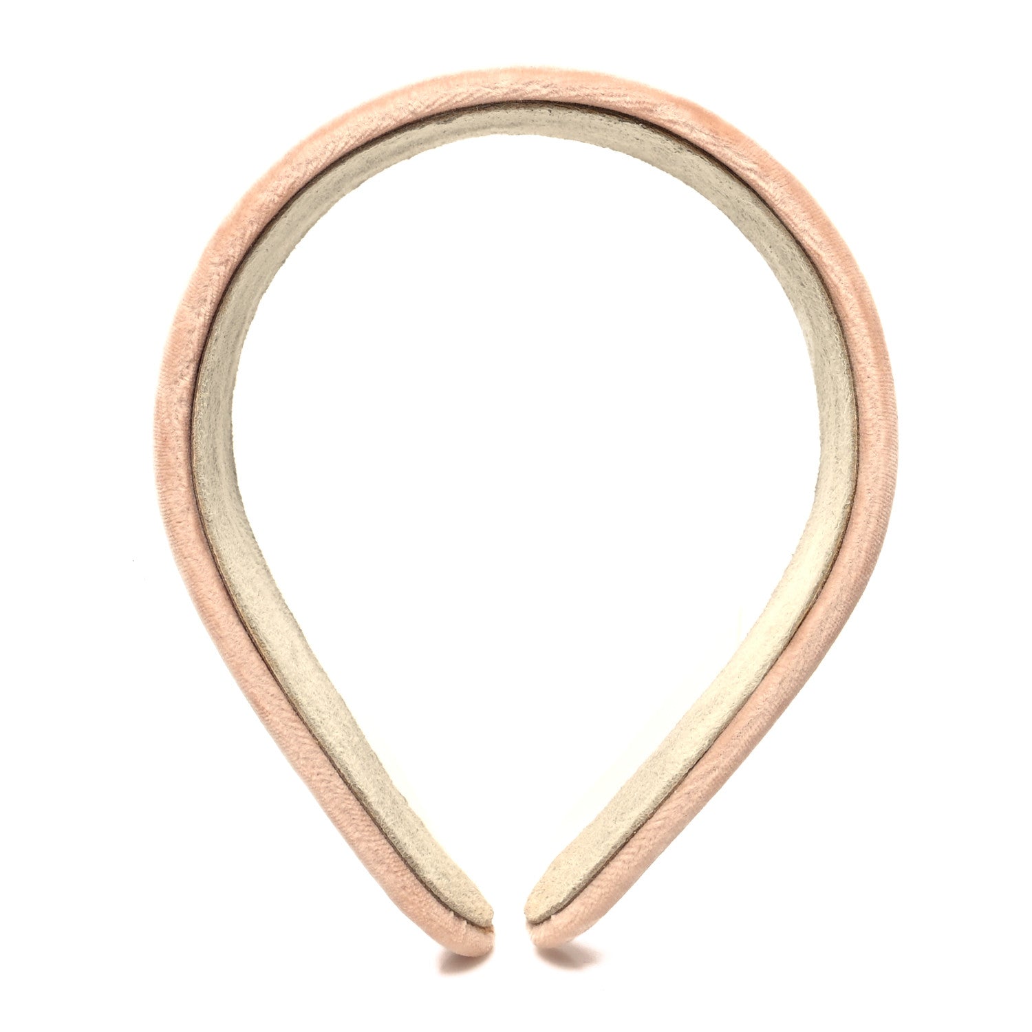 Fendi Velvet Logo Debossed Headband Blush 1 of 5